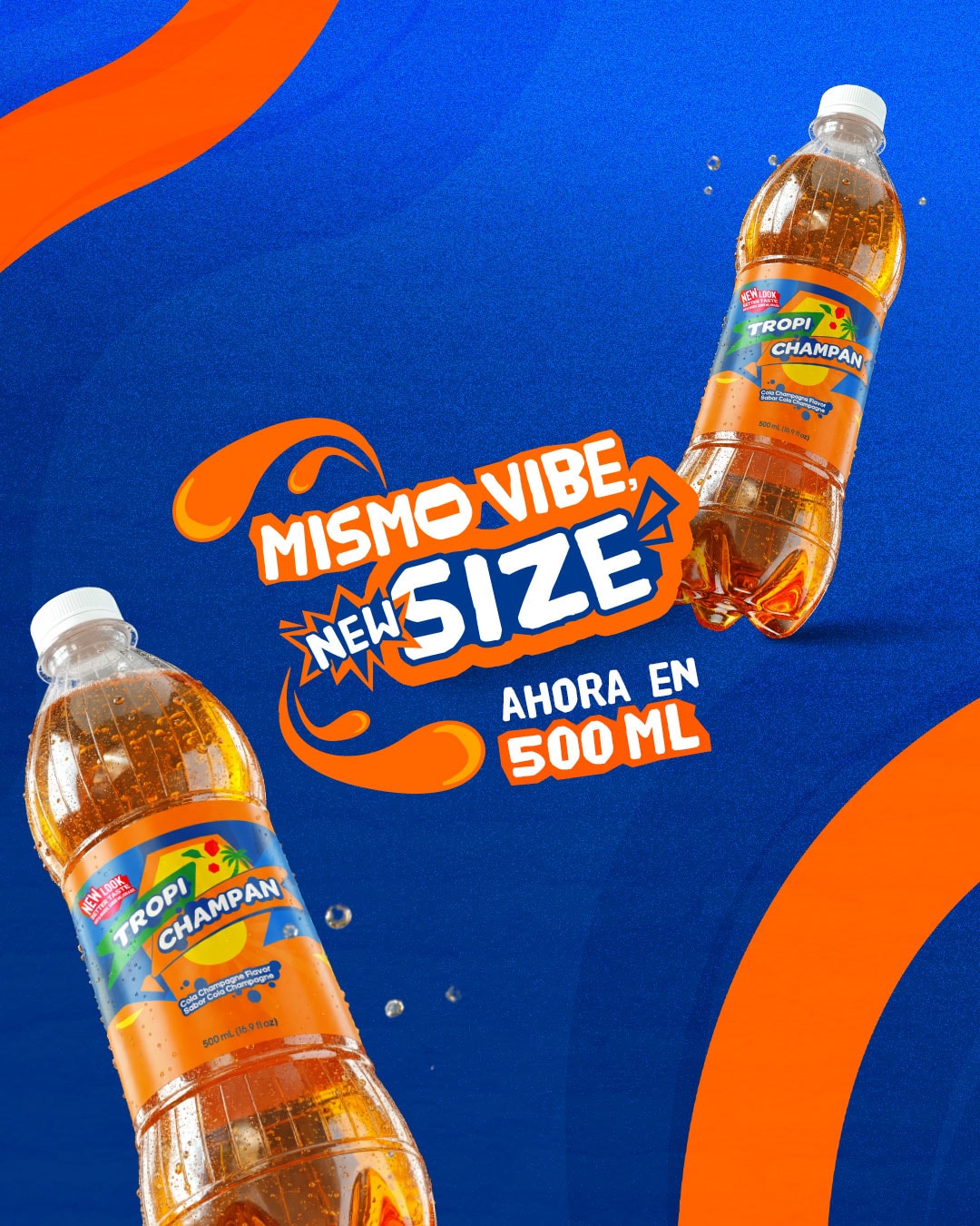 Mismo vibe, nuevo tamaño. Tropichampan ahora en botellas de 500 ml.
